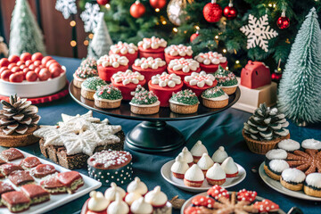 Wall Mural - christmas cookies with chocolate