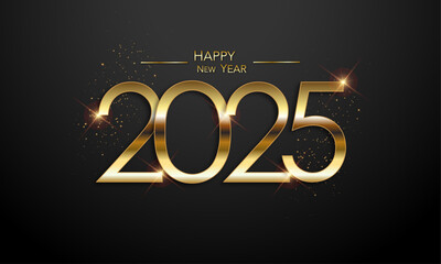 Canvas Print - 2025 Happy New Year Greeting Card