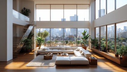 Wall Mural - Modern Penthouse with Breathtaking City View