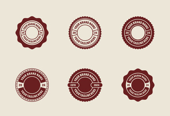 logo badge design template with the text editable for clothing, sport and apparel