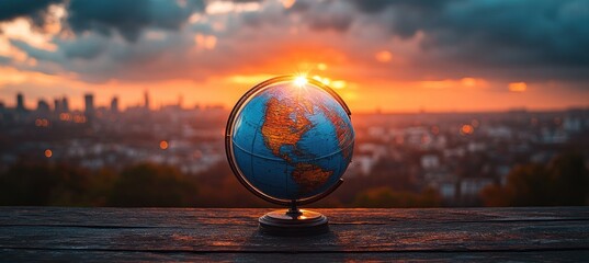 Poster - Globe at Sunset