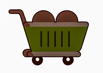 shopping cart and basket