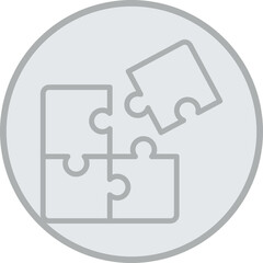 Canvas Print - Puzzle Vector Icon Design