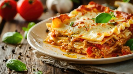 Wall Mural - Lasagne, Italian Food, Italian Dish