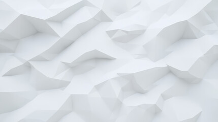 Poster - Abstract geometric white polygonal surface with sharp angular shapes, creating a modern and minimalist textured background.