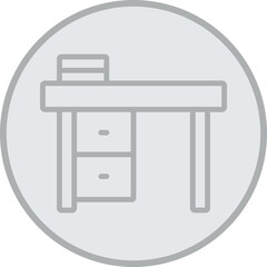 Wall Mural - Desk Vector Icon Design