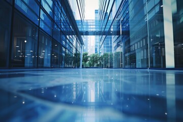 Poster - Office building with many windows and modern design