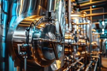 Poster - Industrial equipment on a production line