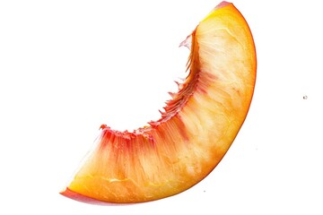 Aufkleber - A fresh orange slice placed on a clean white surface