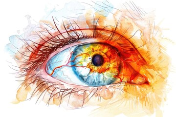 Poster - A close-up view of a person's eye, ideal for use in portraits or close-up shots