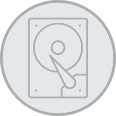 Sticker - Hard Disk Icon Design