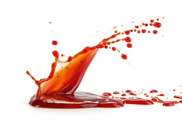 Poster - A splashing liquid on a clean white surface