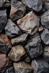 Poster - A collection of rocks stacked together, natural formation