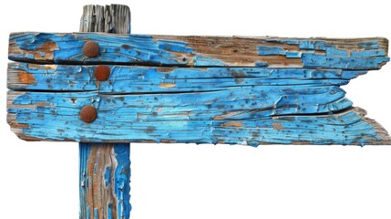 Poster - Old wooden sign with rusty paint, perfect for rustic or vintage themed designs