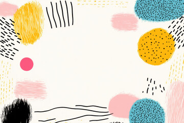 Poster - Abstract background with colorful brush strokes and geometric shapes, perfect for artistic designs and modern creative projects.