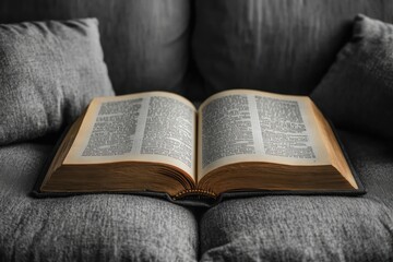 Wall Mural - Open Book on a Couch