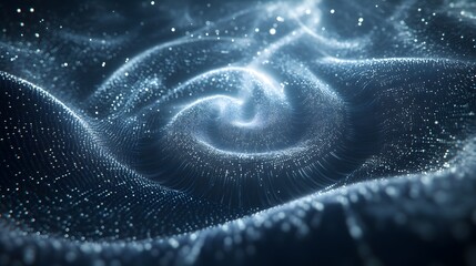 Poster - Abstract Blue Wavy Background
