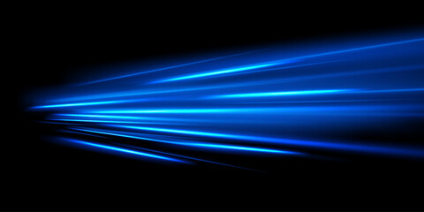 Aufkleber - Shimmering horizontal highlights. laser beams. Beautiful light flashes. Glowing stripes on a dark background.