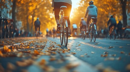 Wall Mural - Autumn Bike Ride