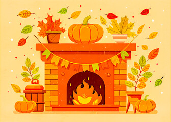 Sticker - halloween background with pumpkin