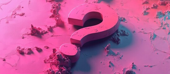 3D illustration of a question mark visually representing mystery and curiosity