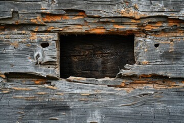 Poster - A wooden dowel with a hole, suitable for various uses such as crafting or DIY projects
