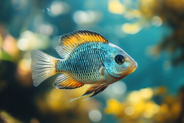 A Vibrant Cichlid Fish