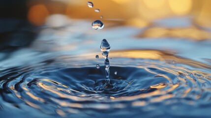 Sticker - Water drop creates ripples