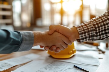 Sticker - Handshake Agreement for Construction Project