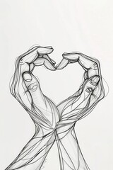 Poster - Two hands creating a symbol of love and affection