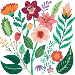 Wall Mural - floral tropical flower clip art vector