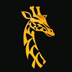 Wall Mural - Giraffe Silhouette.