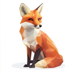 Canvas Print - Fox Polygonal Art.