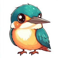 Poster - Cute Kingfisher Bird.