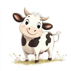 Poster - Cute Cartoon Cow.