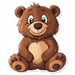 Sticker - Cute Cartoon Bear.