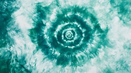 Sticker - A swirling pattern of teal and white, resembling a spiral, creating a dynamic and artistic visual effect.