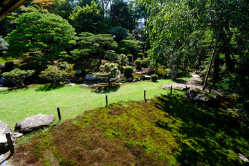 旧竹林院の庭園の風景