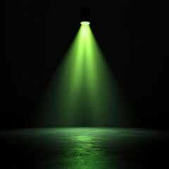 Canvas Print - Green spotlight on stage