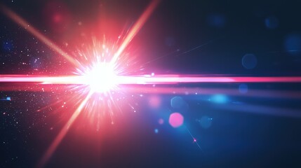 Wall Mural - Bright light burst in space