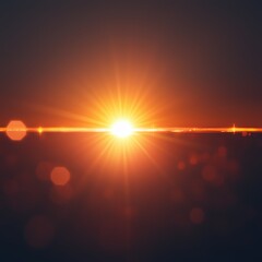 Wall Mural - Golden sunset sky