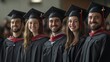 © CinimaticWorks - university graduates in gowns and caps gathered at a joyous academic ceremony celebrating their degree and academic milestones