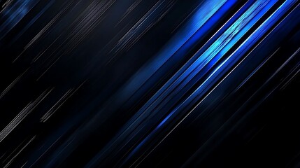 Wall Mural - A sleek, abstract digital background featuring dynamic blue streaks against a dark backdrop.