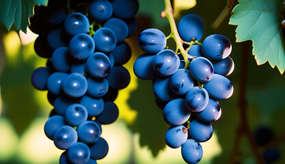 Wall Mural - blue grapes sunlight