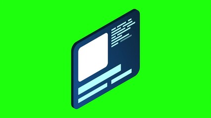 Poster - Isometric coding screen animation. Coding programming technology. Programming concept. Technology animation. 4K video animated in isometric style