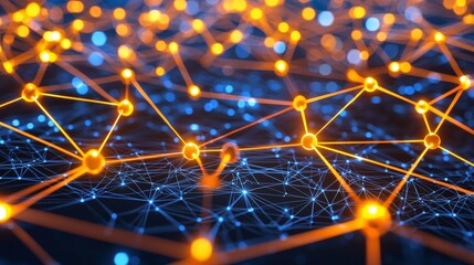 Poster - Data connection technology, for displaying or montaging your products, technology, businessman, digital, innovative, computer, tech, networking