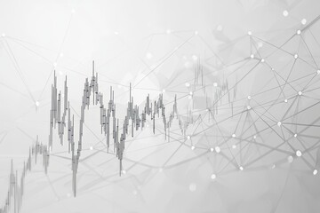 Poster - graph in financial market illustration of a stock market or forex trading. abstract finance backgrou