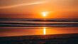 © Galeno - vibrant orange sunset casting warm hues peaceful beach