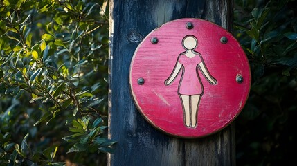 female/women toilet wc symbol. The logo for tell people this washroom or restroom for women use only.  Women restroom sign logo