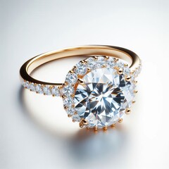 golden ring with diamonds